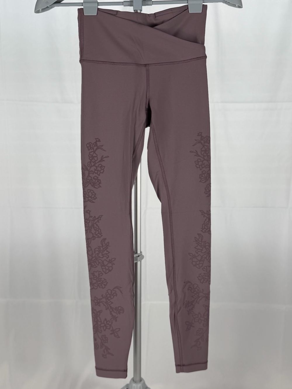 Lululemon Leggings Womens 4 Always On High Rise 28" Flocked Everlux Mulberry Run